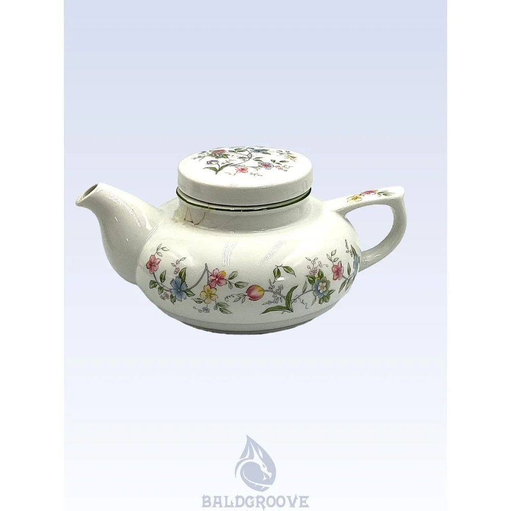 Vintage Andrea By Sadek Corona Porcelain‎ Teapot Floral Design